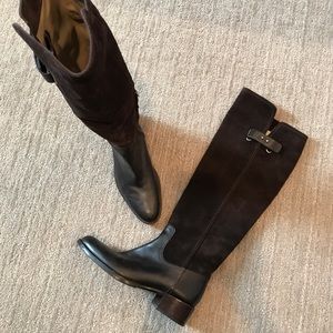 Joan & David Women’s Brown Leather & Suede Boots